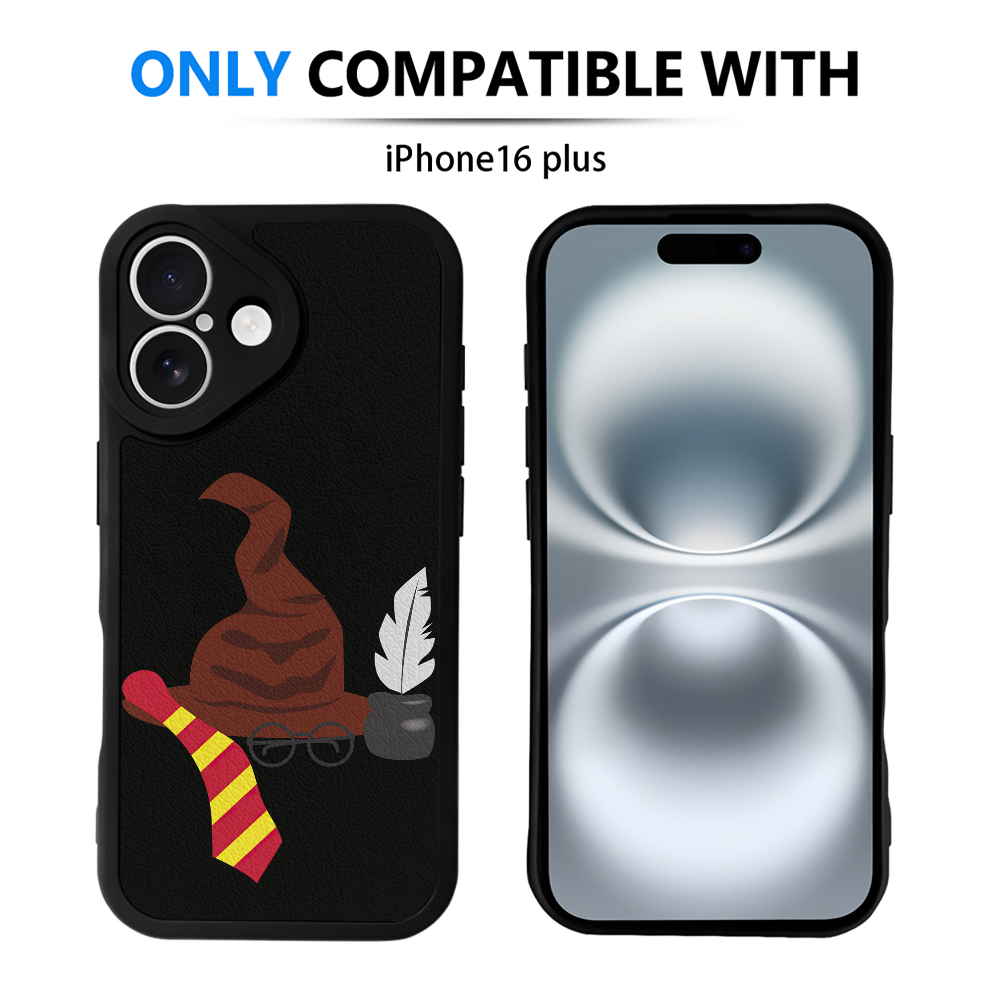 （画像用） Harry Potter ハリー・ポッターシリーズ 【iPhone 16シリーズ対応】シリコンスマホケース（レザー調） 材質：シリコン